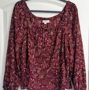 Loft Red Blouse
